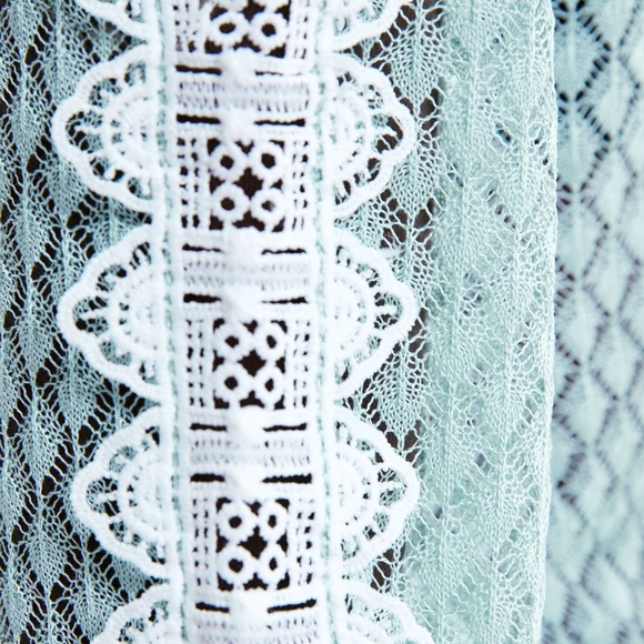 NWT ZARA KNIT SWEATER WITH RUFFLES Mint SMALL - Picture 8 of 8